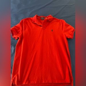 Red polo collar shirt classic fit XL